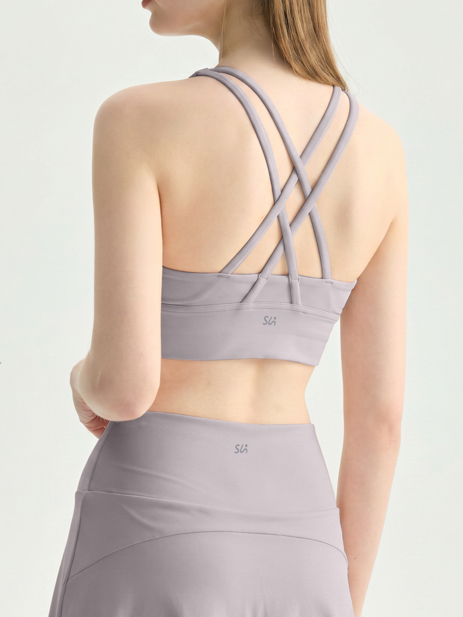 Naked-Feel Cross-Back Yoga Bra