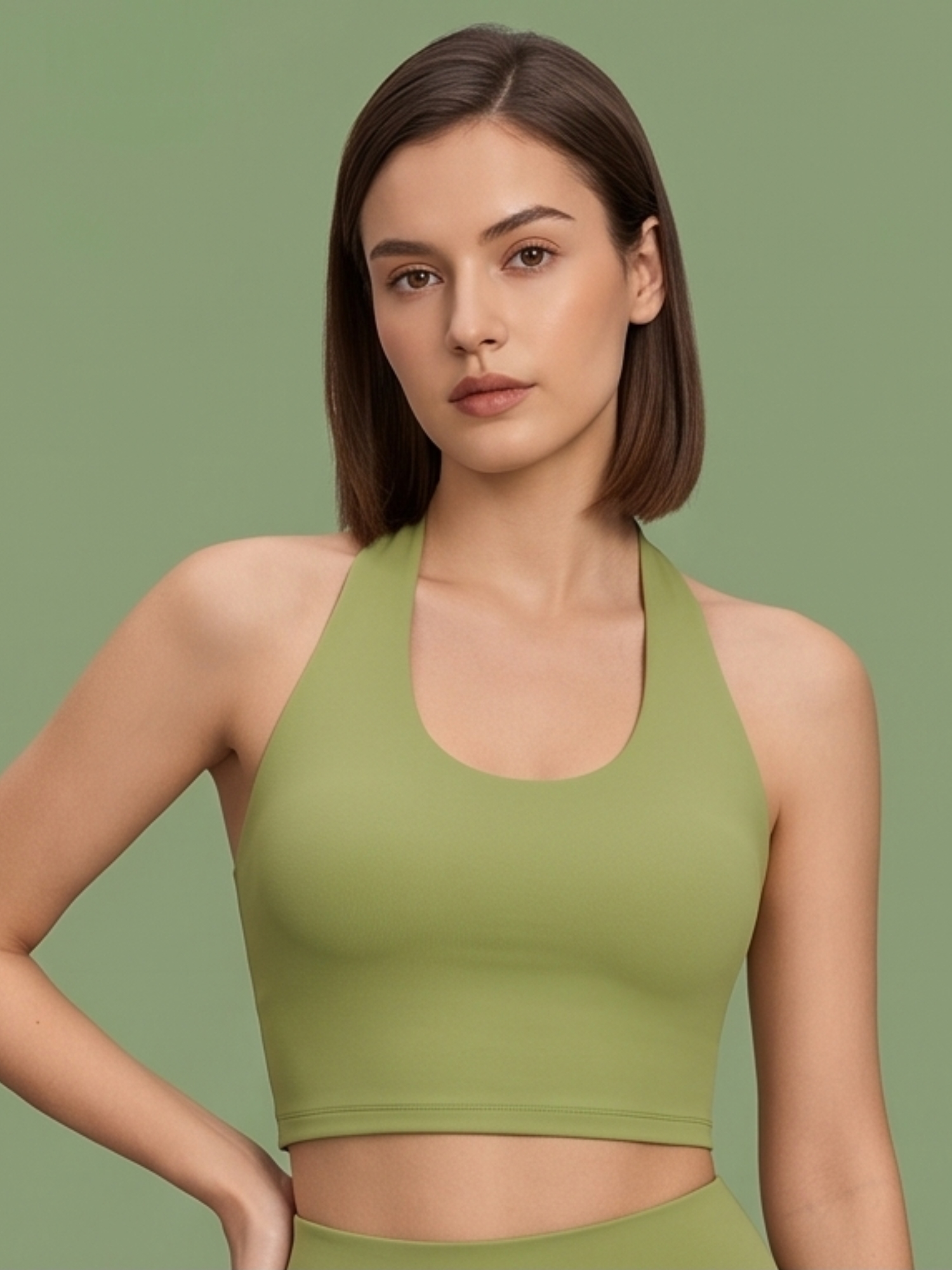 Halter Neck Sports Bra Top