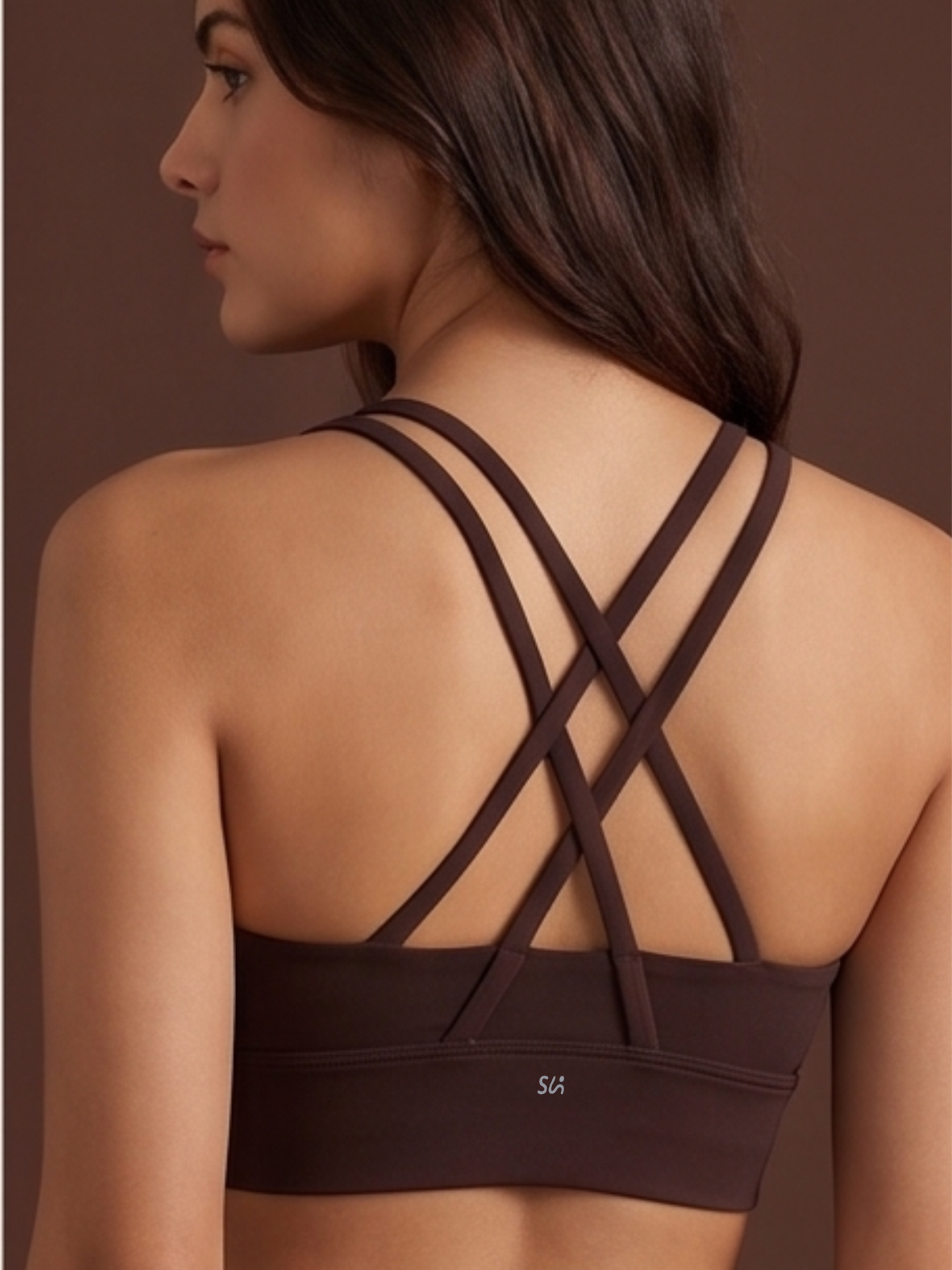 Naked-Feel Cross-Back Yoga Bra