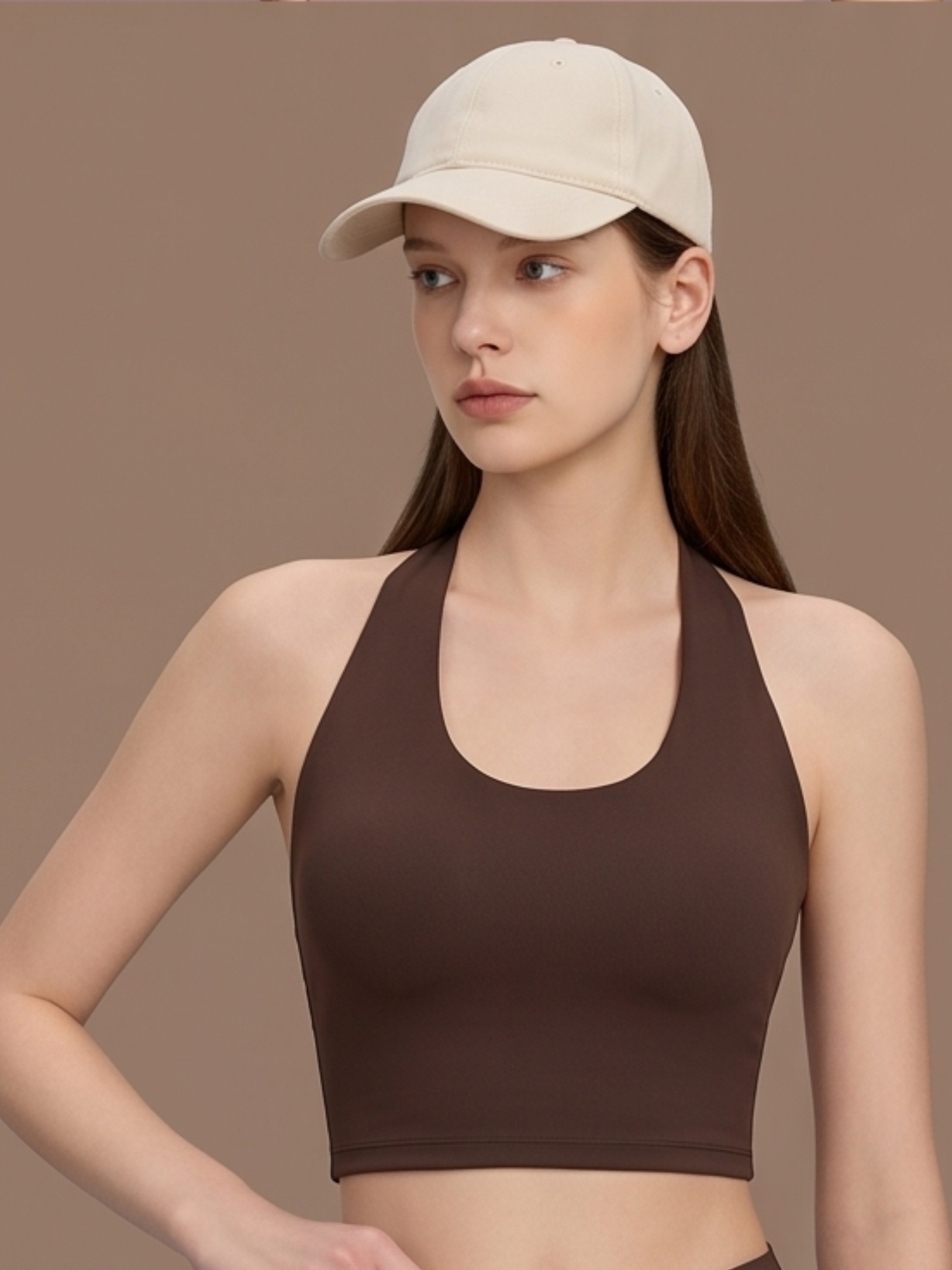 Halter Neck Sports Bra Top