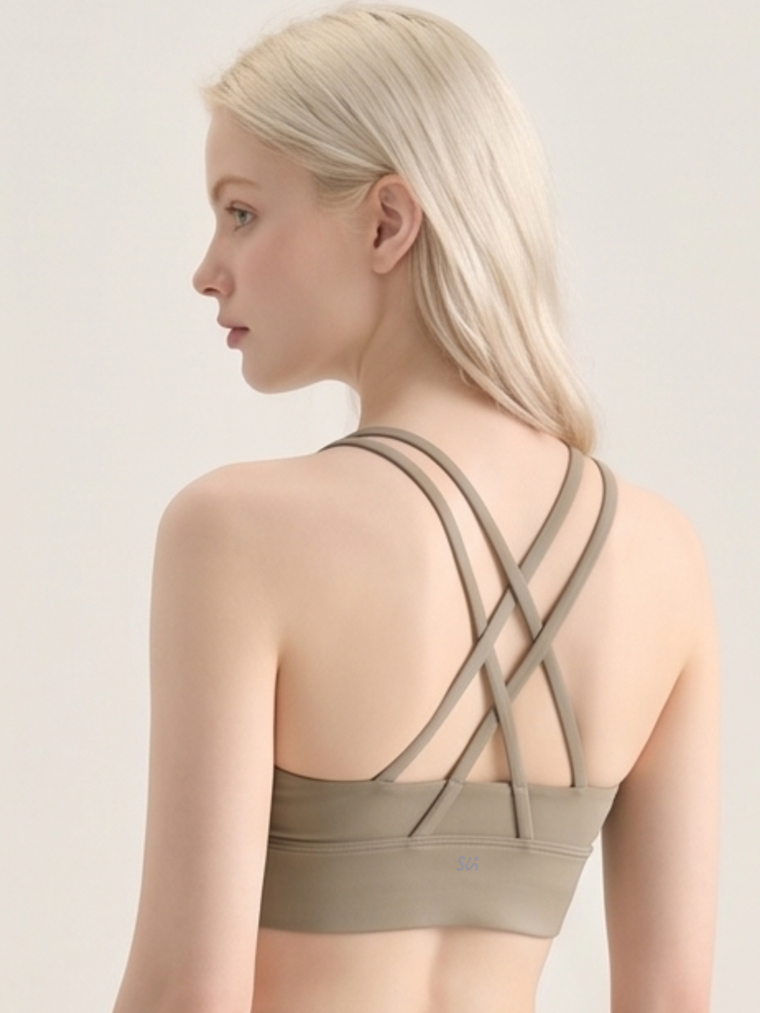 Naked-Feel Cross-Back Yoga Bra